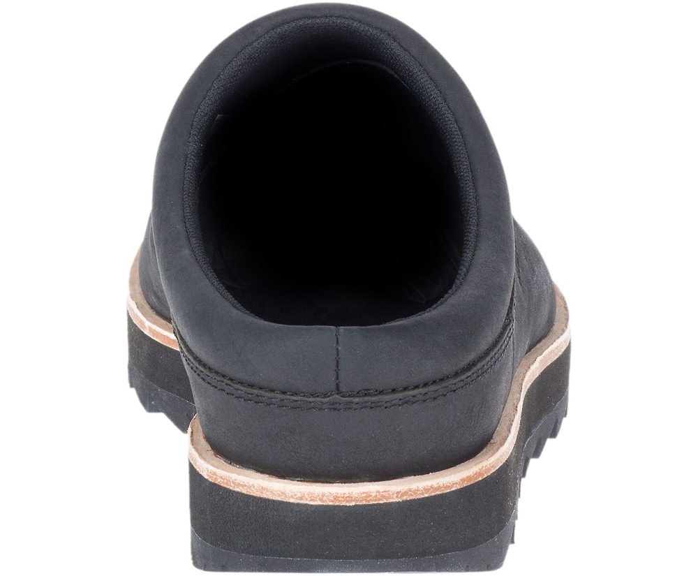 Merrell Slip Ons Męskie Czarne - Juno Clog Skórzane - 420685-VTY